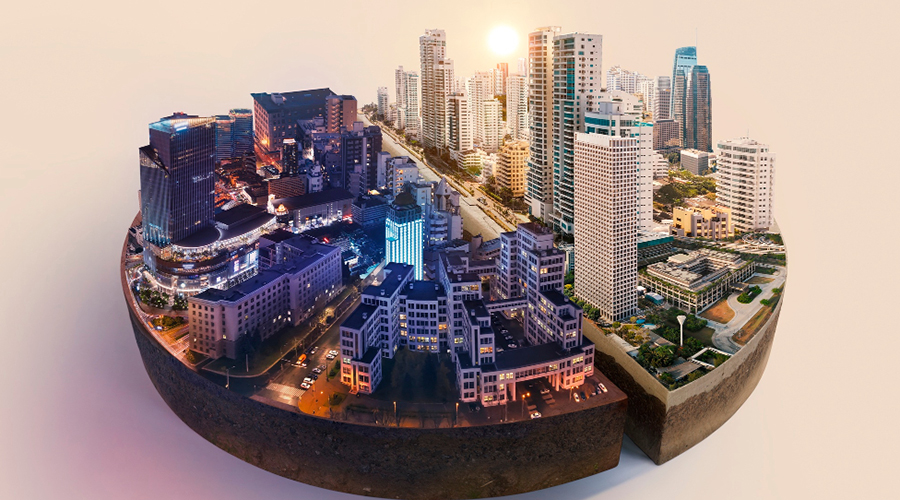 high-angle-pie-chart-with-cities